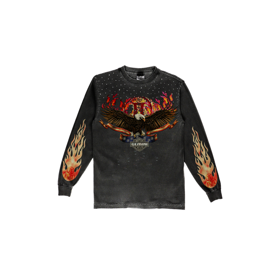 Gemini Flame Rhinestone Longsleeve