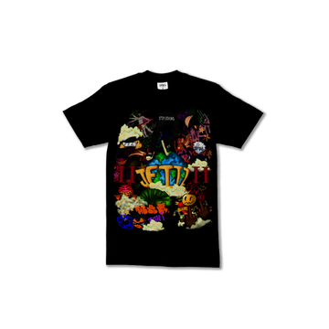 Black Jfitz Gemini Global Tee